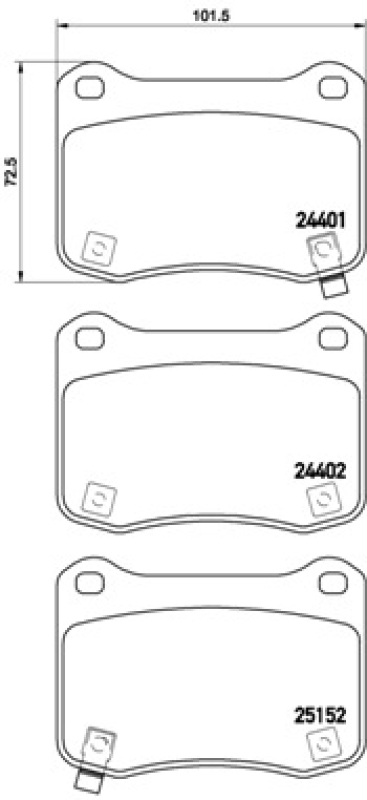 BREMBO Brake Pad Set, disc brake PRIME LINE