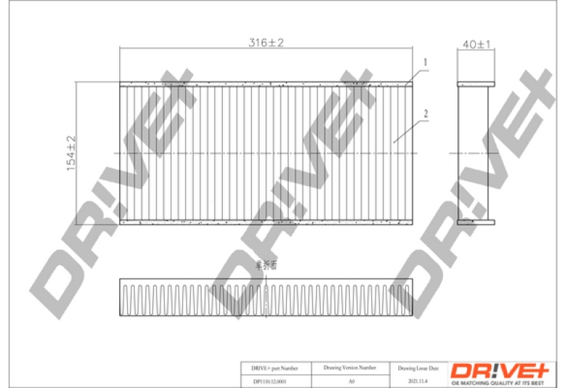 Dr!ve+ Filter, Innenraumluft