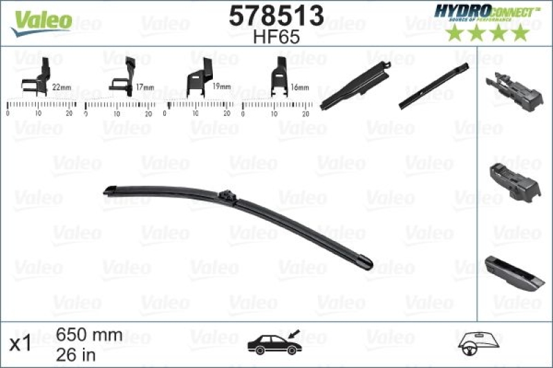 VALEO Wiper Blade HYDROCONNECT