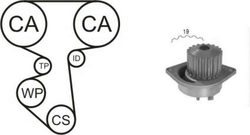 AIRTEX Wasserpumpe + Zahnriemensatz