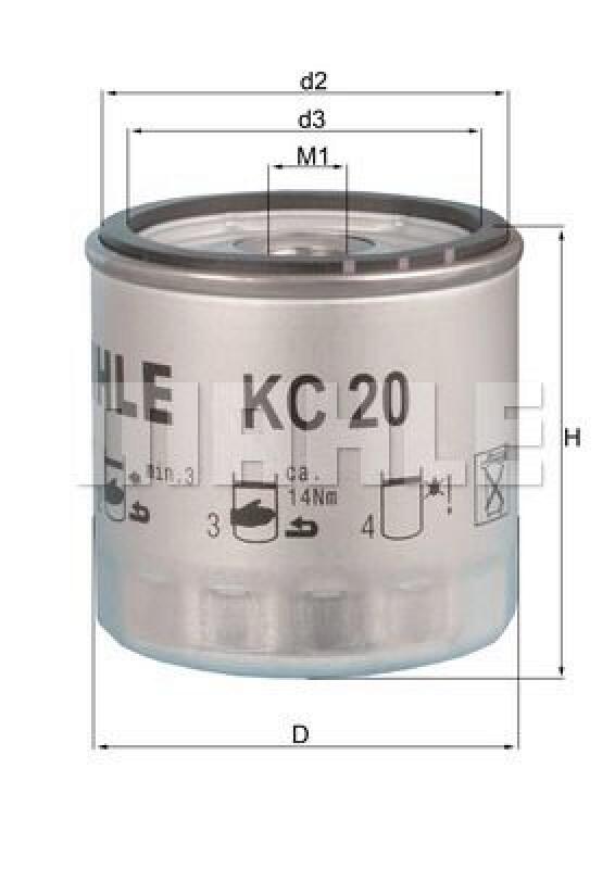 MAHLE Fuel filter