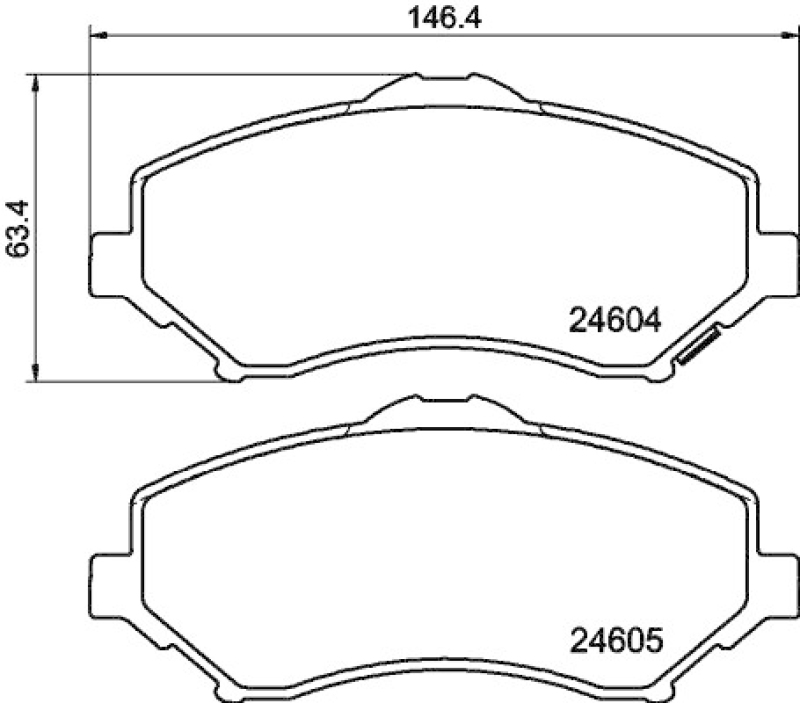 HELLA Brake Pad Set, disc brake