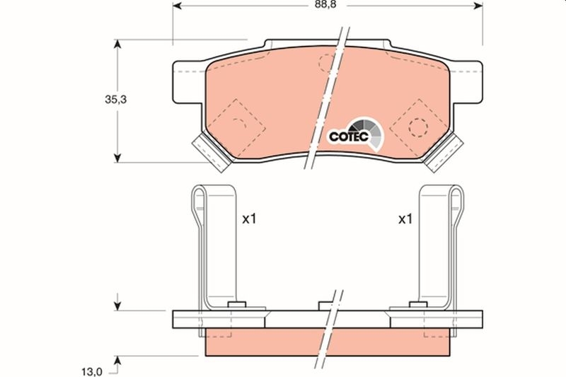 TRW Brake Pad Set, disc brake COTEC