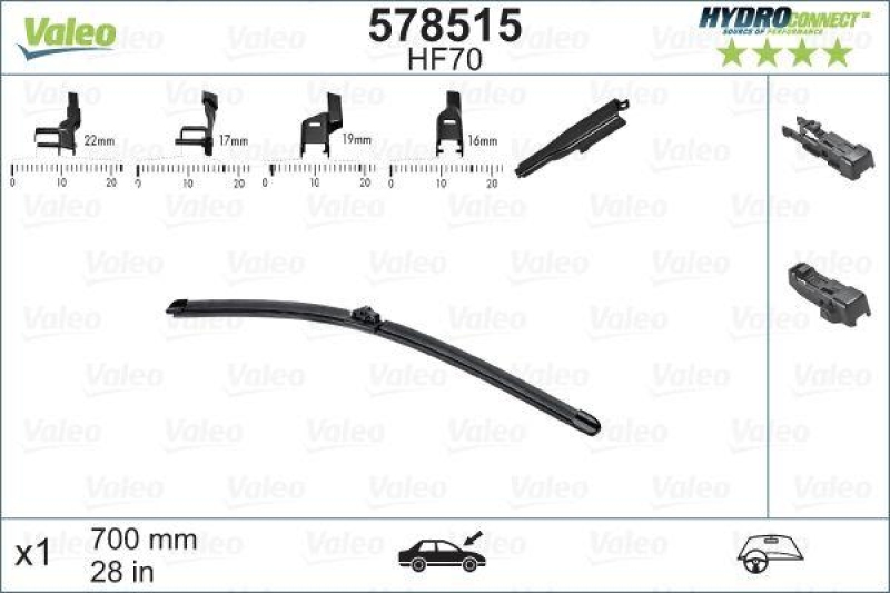 VALEO Wiper Blade HYDROCONNECT