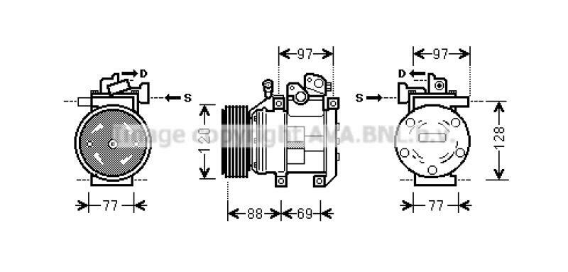 AVA QUALITY COOLING Compressor, air conditioning