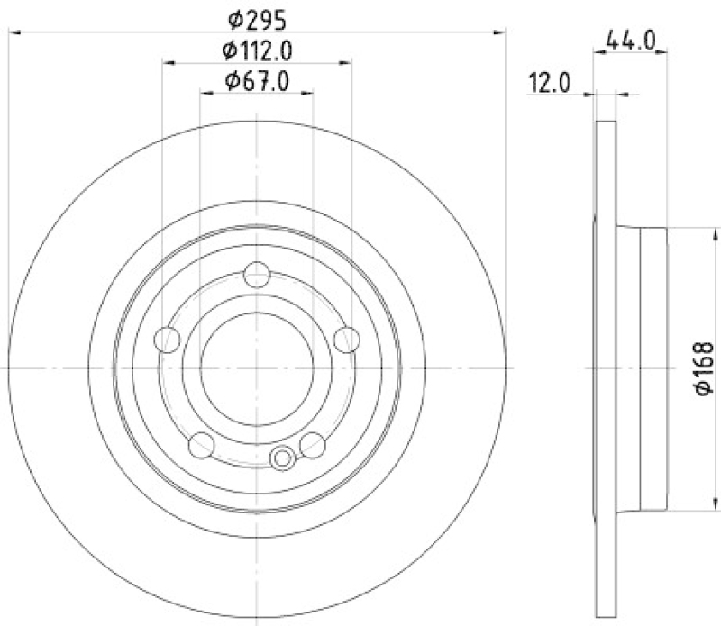 2x HELLA Brake Disc PRO