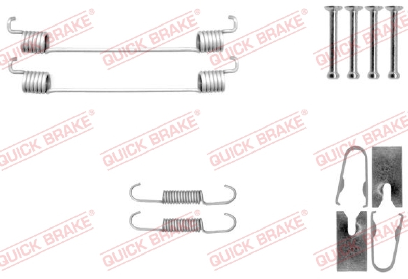 QUICK BRAKE Zubehörsatz Bremsbacken Trommelbremse Montagesatz