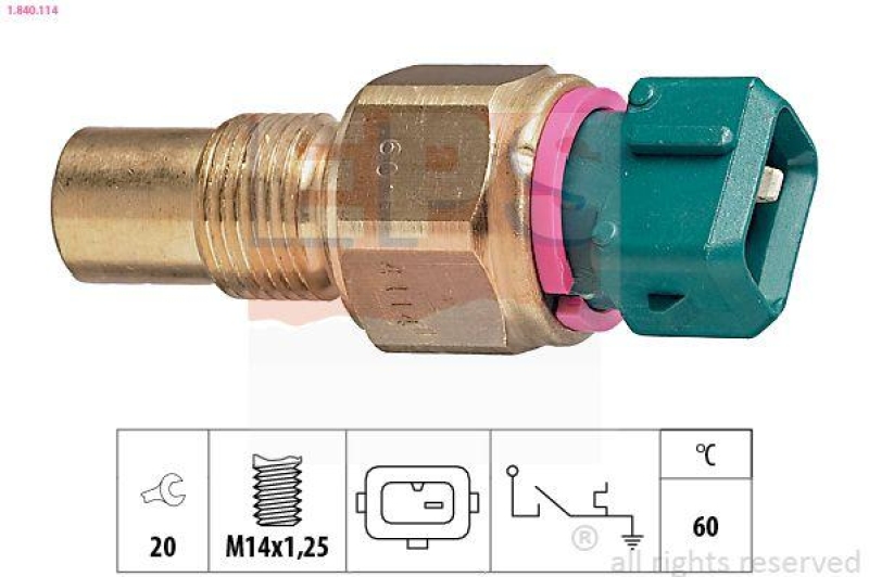 EPS Temperaturschalter, Kühlmittelwarnlampe Made in Italy - OE Equivalent