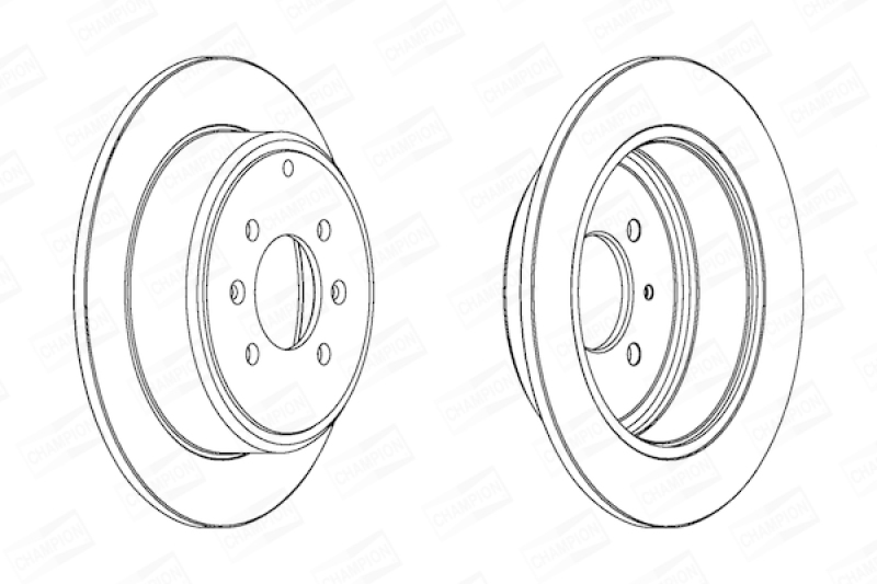 2x CHAMPION Bremsscheibe