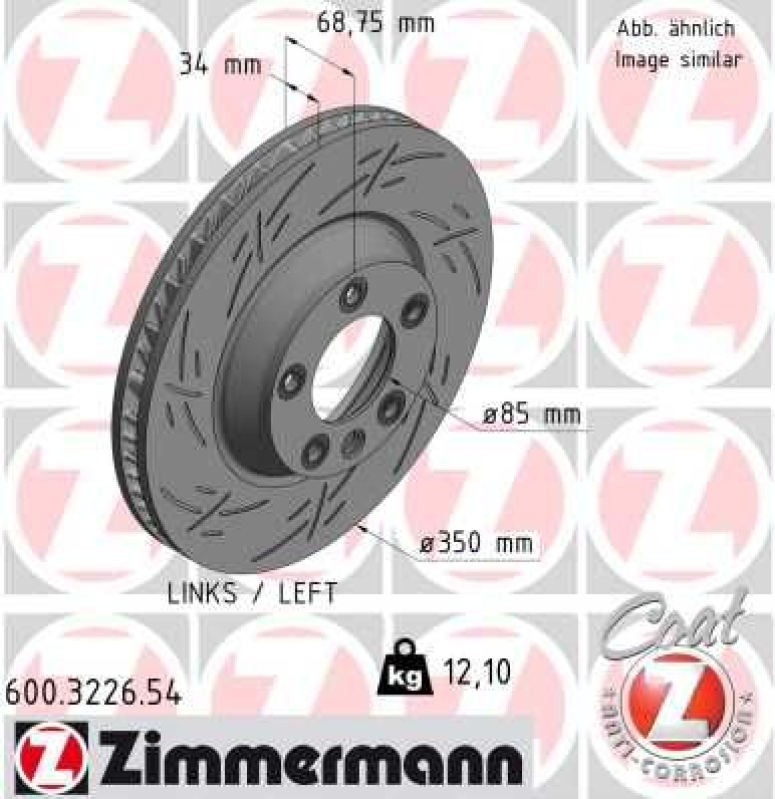 ZIMMERMANN Brake Disc BLACK Z