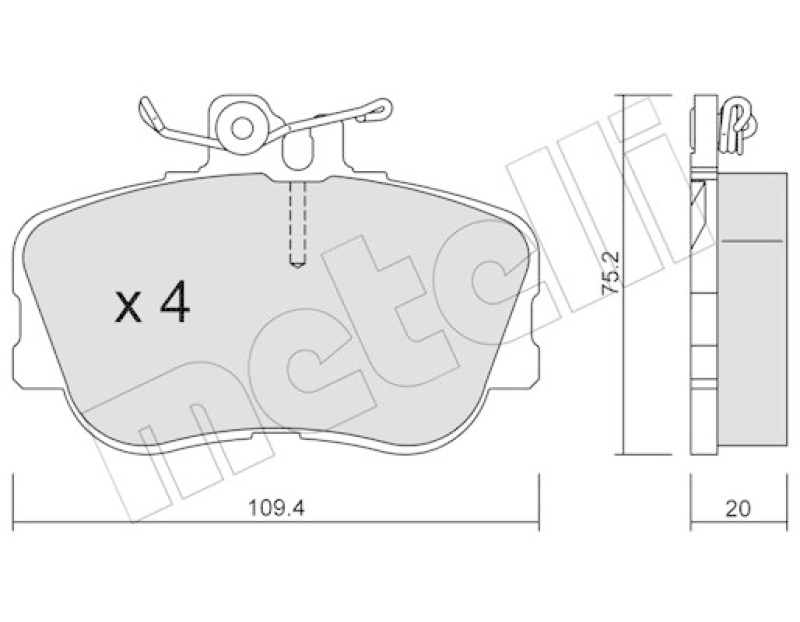 METELLI Brake Pad Set, disc brake