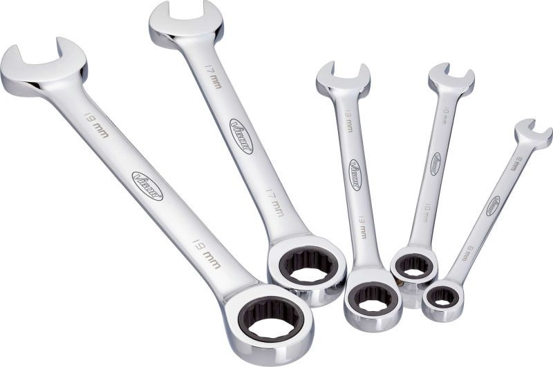 VIGOR Ratchet Ring Open-ended Spanner Set