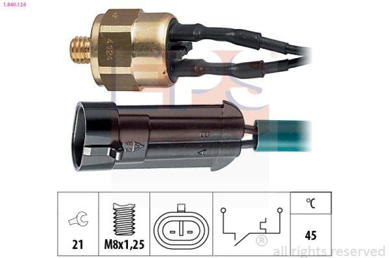 EPS Temperaturschalter, Kühlmittelwarnlampe Made in Italy - OE Equivalent