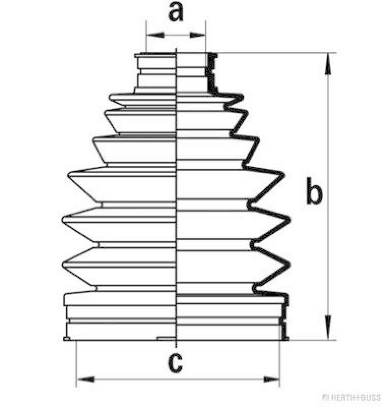 HERTH+BUSS JAKOPARTS Faltenbalgsatz, Antriebswelle