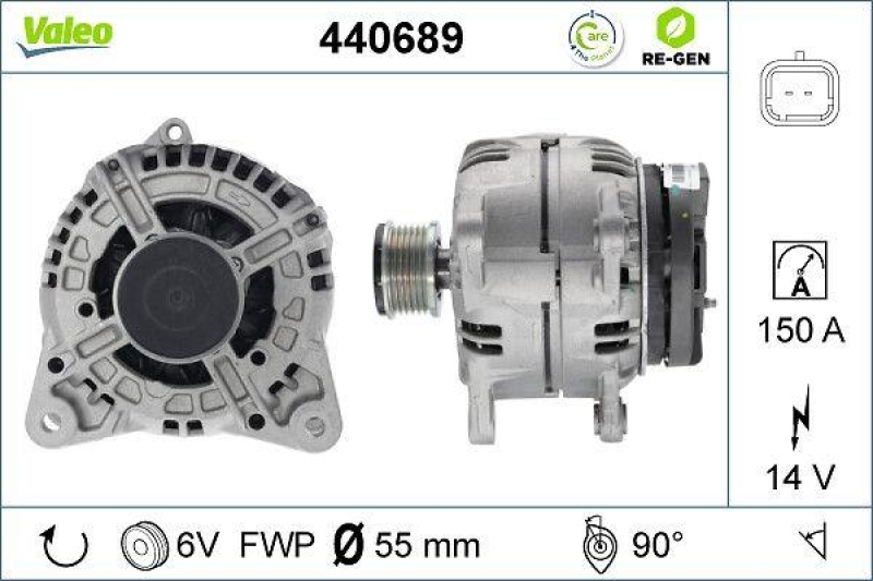 VALEO Alternator VALEO RE-GEN REMANUFACTURED