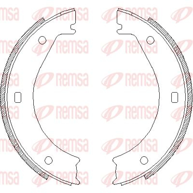 REMSA Brake Shoe Set, parking brake