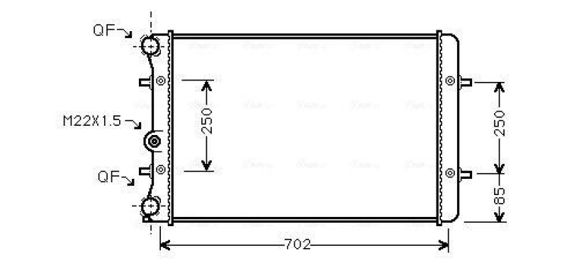 AVA QUALITY COOLING Radiator, engine cooling