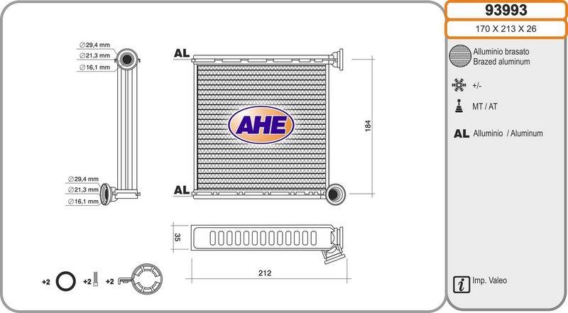 AHE Heat Exchanger, interior heating