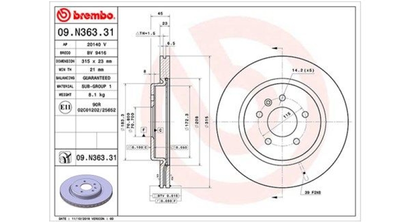 2x MAGNETI MARELLI Bremsscheibe