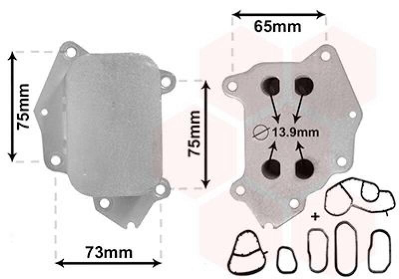 VAN WEZEL Oil Cooler, engine oil *** IR PLUS ***