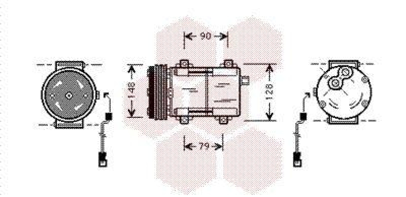 VAN WEZEL Kompressor, Klimaanlage