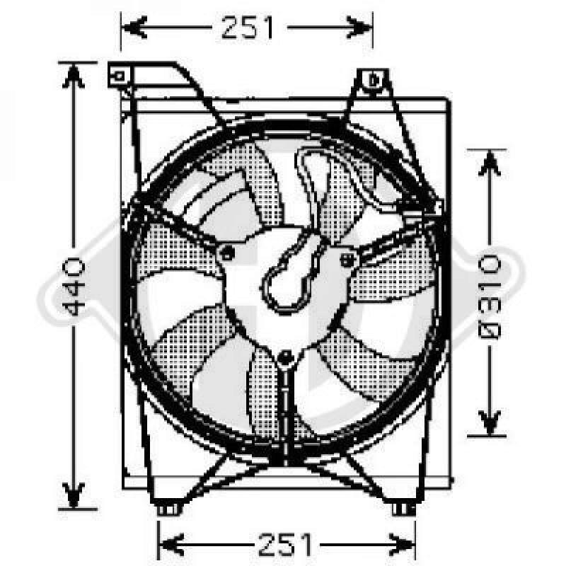 DIEDERICHS Fan, A/C condenser