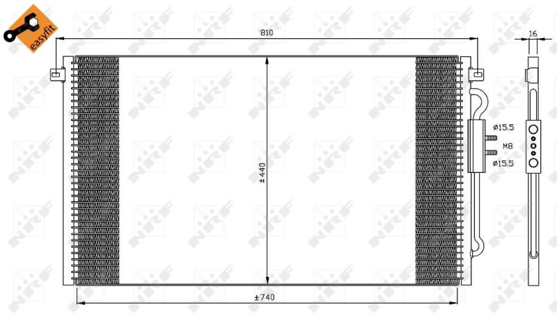 NRF Condenser, air conditioning EASY FIT