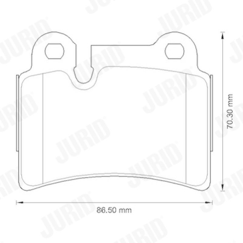 JURID Brake Pad Set, disc brake Jurid White Low Dust