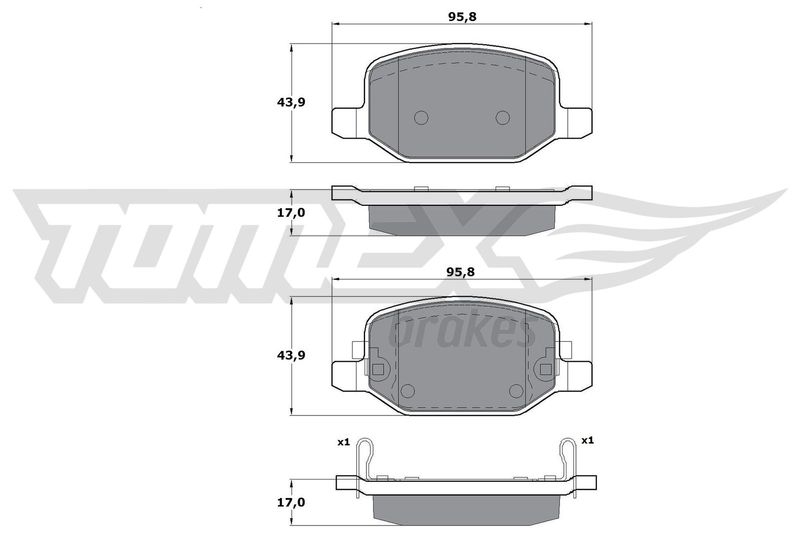 TOMEX Brakes Bremsbelagsatz, Scheibenbremse