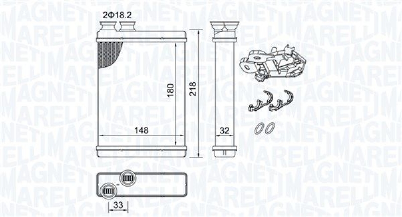 MAGNETI MARELLI Heat Exchanger, interior heating