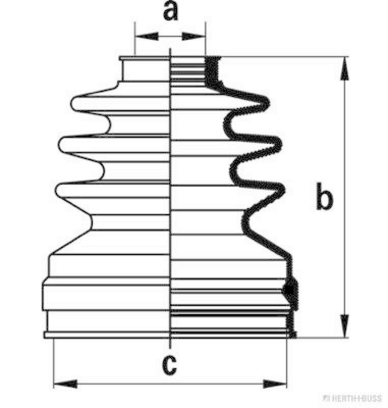 HERTH+BUSS JAKOPARTS Bellow Set, drive shaft
