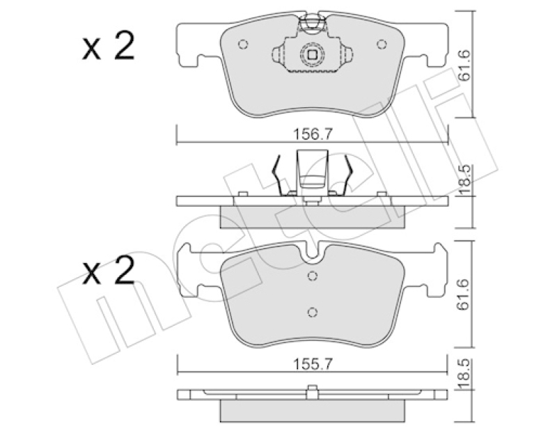 METELLI Brake Pad Set, disc brake