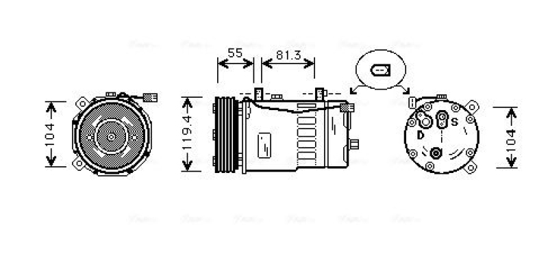 AVA QUALITY COOLING Compressor, air conditioning