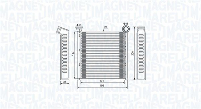 MAGNETI MARELLI Wärmetauscher, Innenraumheizung