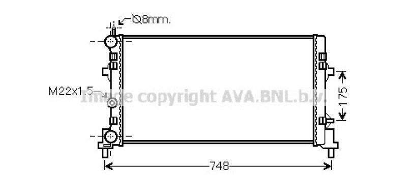 AVA QUALITY COOLING Radiator, engine cooling