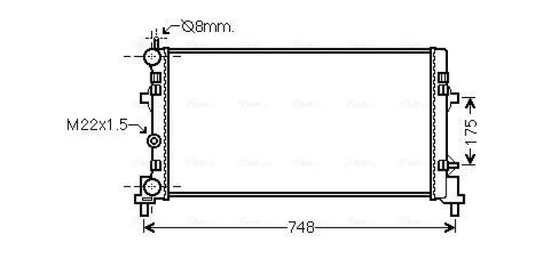 AVA QUALITY COOLING Radiator, engine cooling