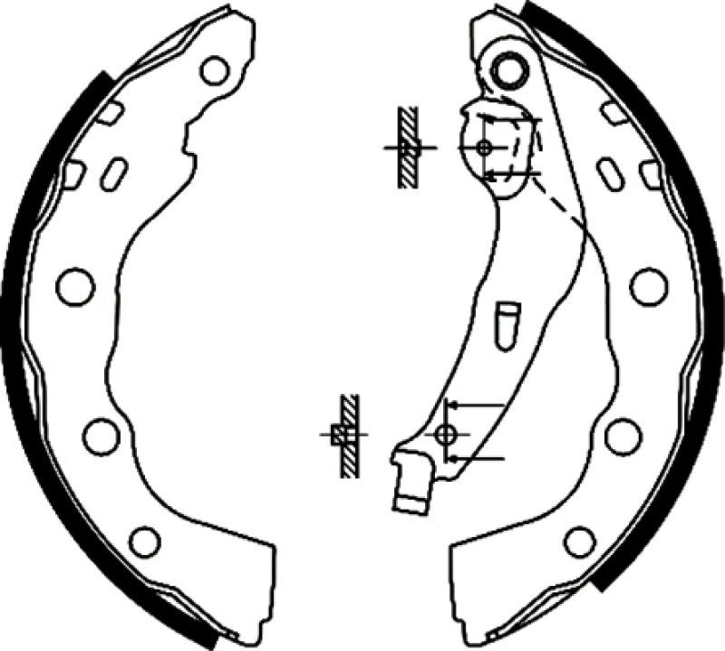 HELLA Brake Shoe Set