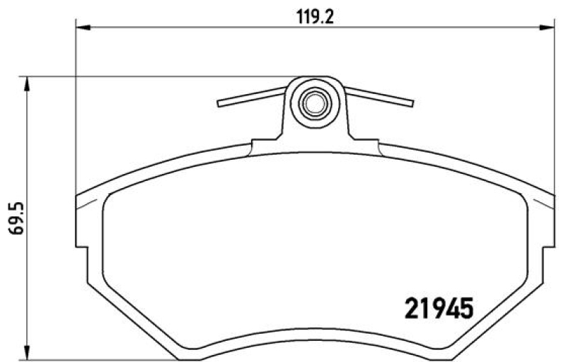 BREMBO Brake Pad Set, disc brake