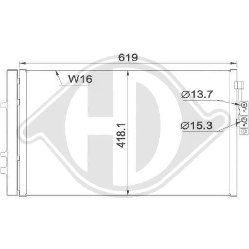 DIEDERICHS Condenser, air conditioning DIEDERICHS Climate