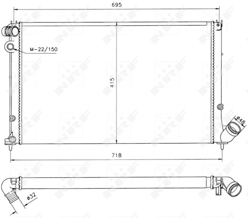 NRF Radiator, engine cooling