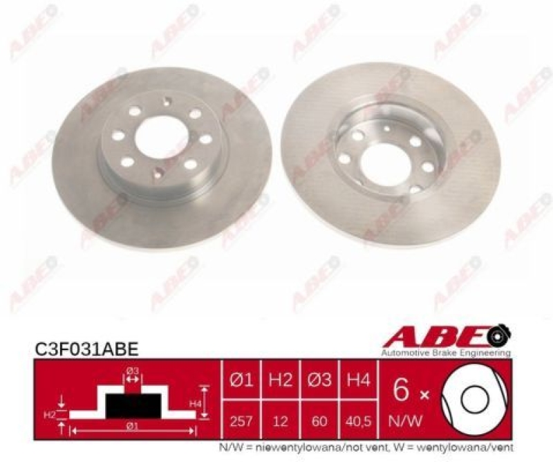 2x ABE Brake Disc