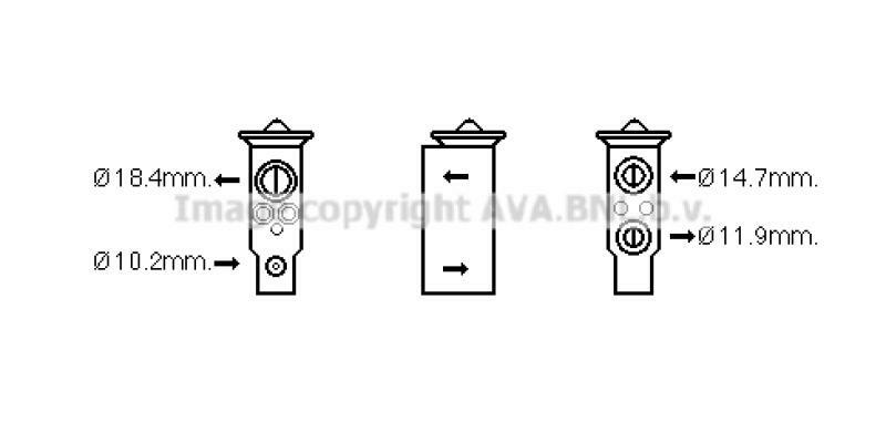 AVA QUALITY COOLING Expansion Valve, air conditioning