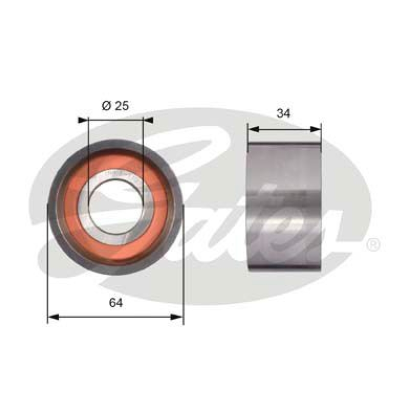 GATES Spannrolle, Zahnriemen PowerGrip&reg;