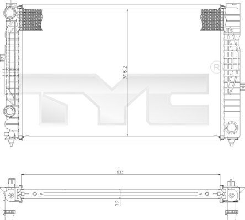 Radiator, engine cooling