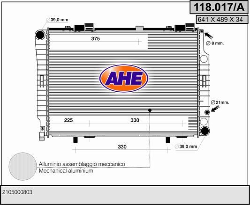 AHE Radiator, engine cooling