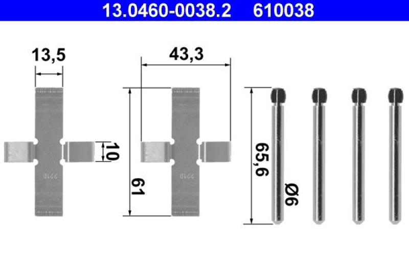 ATE Accessory Kit, disc brake pad