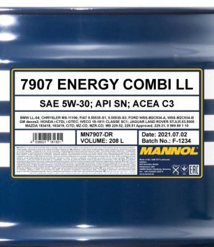 208L Mannol Energy Combi LL 5W-30