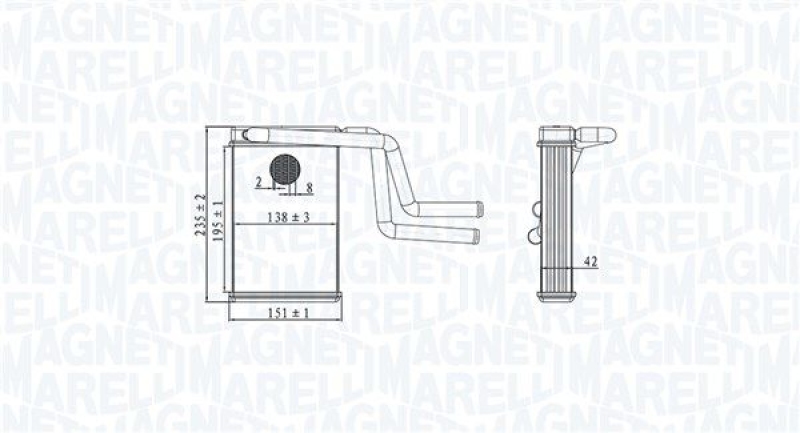 MAGNETI MARELLI Wärmetauscher, Innenraumheizung