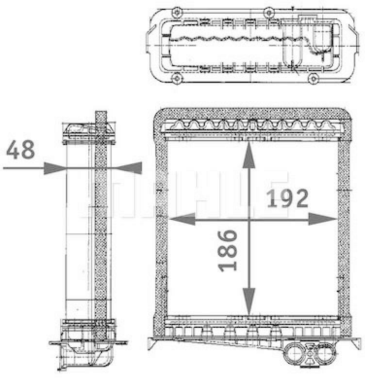 MAHLE Heat Exchanger, interior heating PREMIUM LINE