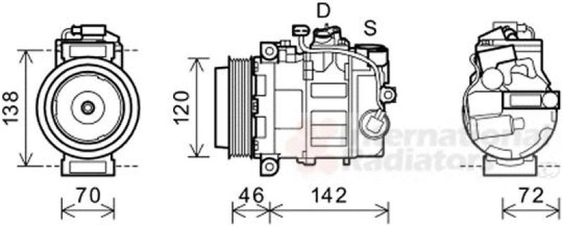 VAN WEZEL Compressor, air conditioning